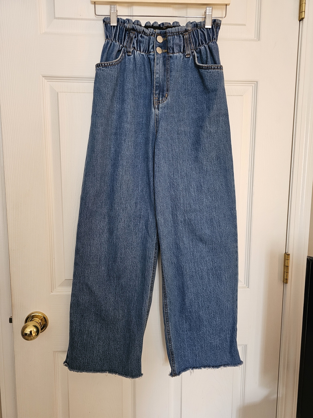 OAK + FORT Light Blue Denim Elastic Waist Jeans